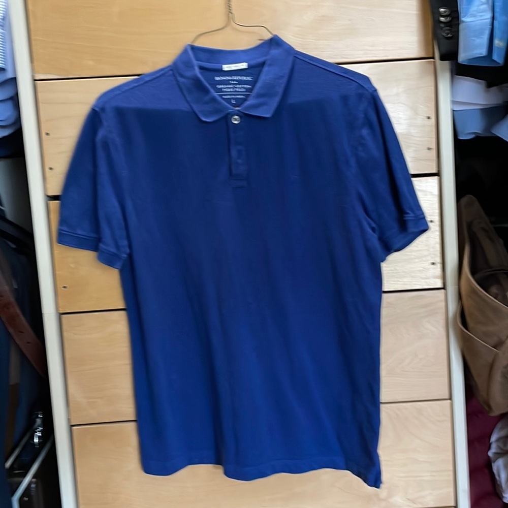 Banana Republic Men’s Pique Polo size L. Organic Cotton